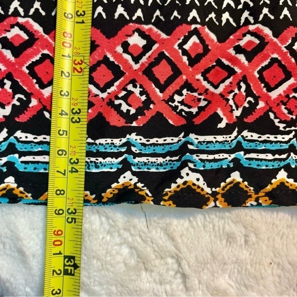 Speed Control Dress Small Black Geometric Pattern Hot Pink Teal Green White - Picture 13 of 16